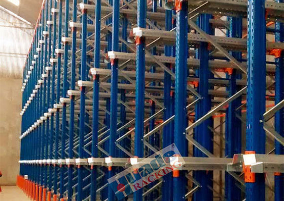 Conventional Drive In Racking , Homogeneous Products Drive Through Pallet Racking